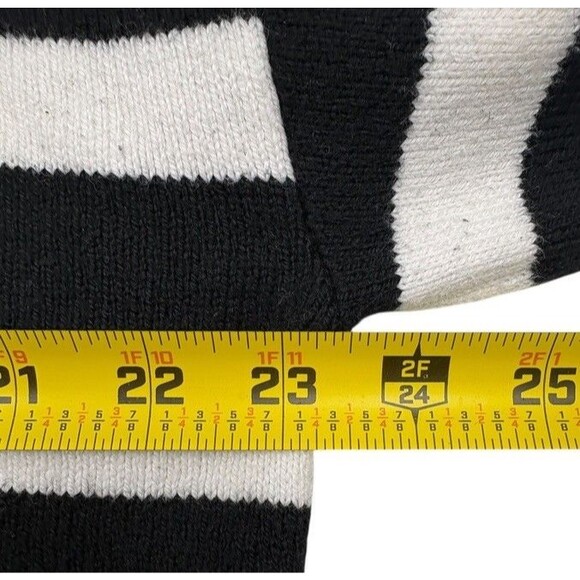 Banana Republic Striped Turtleneck Sweater Black White Modern Minimalist L - Picture 8 of 11
